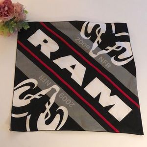 RAM BANDANNA RAM NFR 2009 Bandana Ram Truck Black Red Gray Bandanna NFR